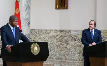 رئيس أنغولا: نُثَمِّن جهود مصر في تحقيق حل دائم للقضية الفلسطينية