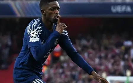 ديمبلي يسجل في شباك أرسنال بعد 195 ثانية ويعادل إنجاز مبابي