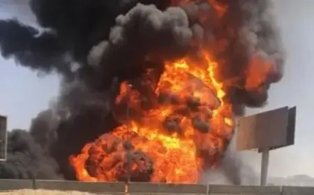 البترول توضح سبب اندلاع حريق في خط الغاز بطريق الواحات: أعمال حفر غير منسقة