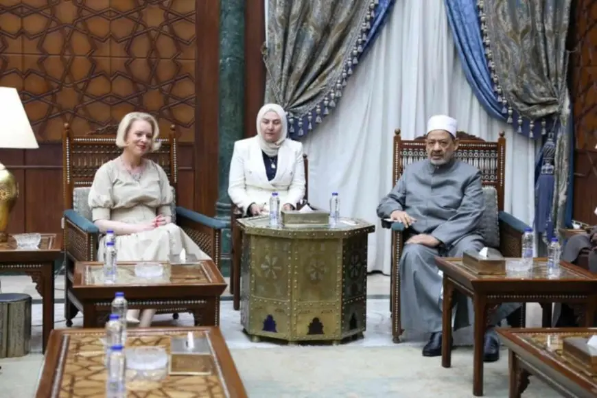 شيخ الأزهر يلتقي برئيسة البرلمان السلوفيني ويتفقان على تعزيز الجهود لإنهاء العدوان الإسرائيلي على غزة