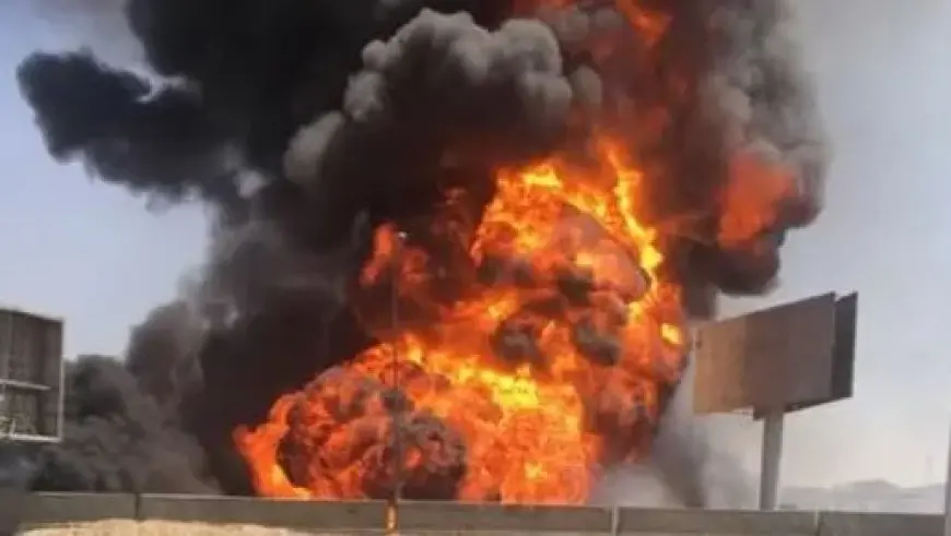 البترول توضح سبب اندلاع حريق في خط الغاز بطريق الواحات: أعمال حفر غير منسقة