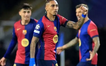 6 أهداف في مباراة مثيرة بين برشلونة وإنتر في دوري أبطال أوروبا