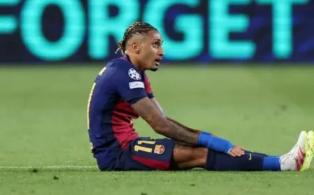 رافينيا يعبر عن استيائه من أداء برشلونة بعد التعادل مع إنتر ميلان