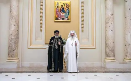 البابا تواضروس الثاني يتفقد بطريرك وأديرة الكنيسة الأرثوذكسية الرومانية في بوخارست