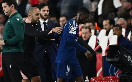 ديمبيلي يتغيب عن تدريبات سان جيرمان وسط شكوك حول مشاركته ضد أرسنال