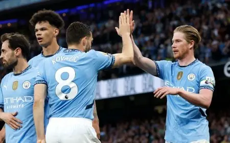 هدف دي بروين يدفع مانشستر سيتي إلى المركز الثالث في الدوري الإنجليزي الممتاز