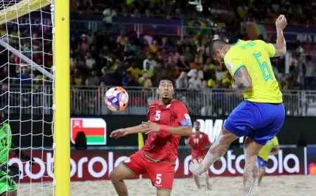 البرازيل تسحق عُمان بـ11 هدفاً في بطولة كأس العالم للكرة الشاطئية