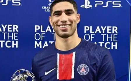 أشرف حكيمي يتألق كأفضل لاعب في مواجهة باريس سان جيرمان وأرسنال