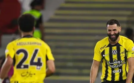 بنزيما يتألق وعابدي يقدم مستوى ضعيف في مباراة الاتحاد والفيحاء