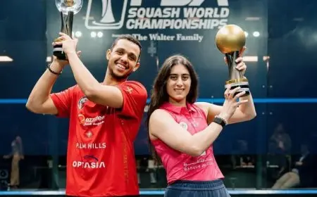 وزير الرياضة يهنئ بطلي العالم في الإسكواش بإنجاز استثنائي