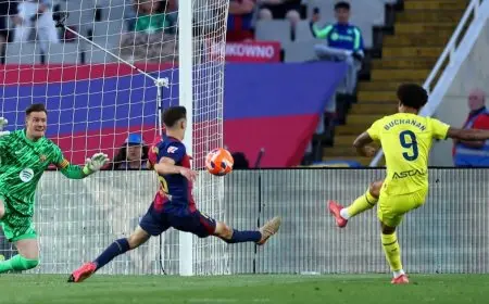 فياريال يُعكر صفو احتفالات برشلونة بهزيمته في مونتجويك