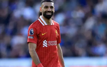 محمد صلاح يقترب من كتابة التاريخ إذا أحرز هدفين أمام برايتون