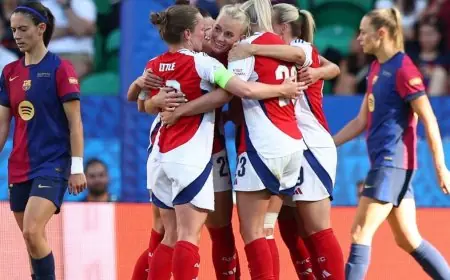 سيدات أرسنال تظفر بلقب دوري أبطال أوروبا على حساب برشلونة