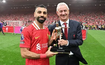 مفاجأة كبرى: محمد صلاح يحصد جائزة صانع الأهداف الأفضل في البريميرليج ويحطم الأرقام القياسية!
