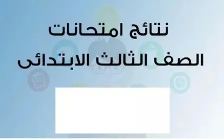 "3 ابتدائي".. استعلم عن نتيجة الصف الثالث الابتدائي بالاسم ورقم الجلوس عبر بوابة التعليم الأساسي 2025