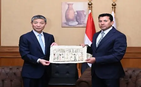 وزير الرياضة يناقش مع السفير الصيني استراتيجيات تعزيز التعاون الرياضي المشترك