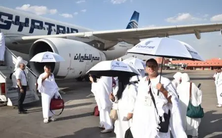 وداعًا للحجاج: مصر للطيران تُختتم جسرها الجوي بنجاح بـ21 رحلة لنقل حجاج بيت الله الحرام