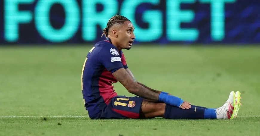 رافينيا يعبر عن استيائه من أداء برشلونة بعد التعادل مع إنتر ميلان