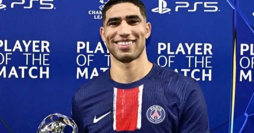 أشرف حكيمي يتألق كأفضل لاعب في مواجهة باريس سان جيرمان وأرسنال