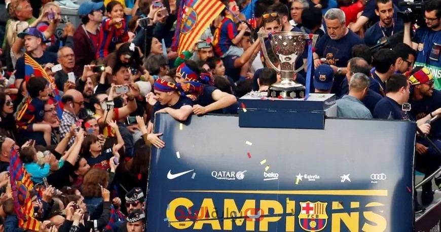 متى ستقام احتفالات برشلونة بلقب الليغا بين الجماهير؟