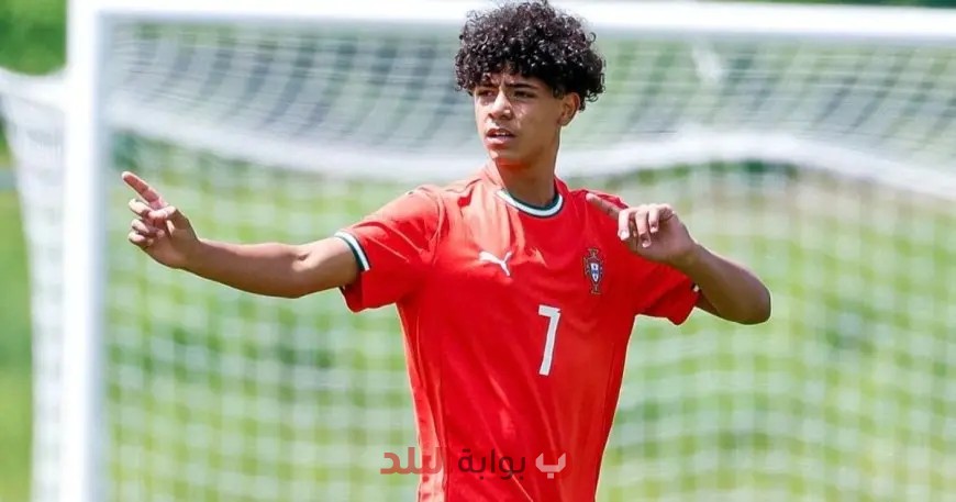 كريستيانو جونيور يسجل هدفه الأول مع منتخب البرتغال ويحتفل على نهج والده