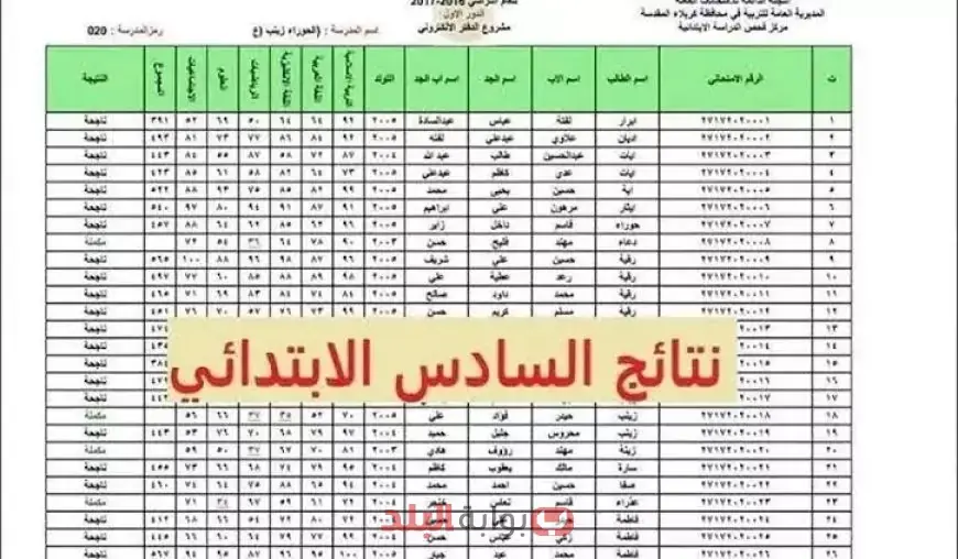 نتيجة الصف السادس الابتدائي 2025 محافظة البحيرة.. الاستعلام برقم الجلوس او بالاسم او بالرقم القومي للطالب