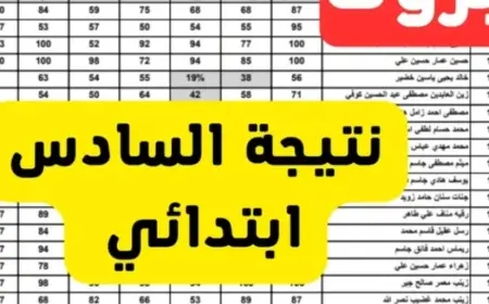 نتائج السادس الابتدائي 2025 الدور الأول متاحة الآن.. اكتشفها لأهم المحافظات كركوك ودهوك والبصرة وكربلاء ونينوى عبر موقع ntaejna.com