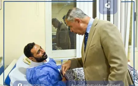 محافظ الإسكندرية يزور مصاب العاصفة ويؤكد تقديم دعم شامل لعائلته