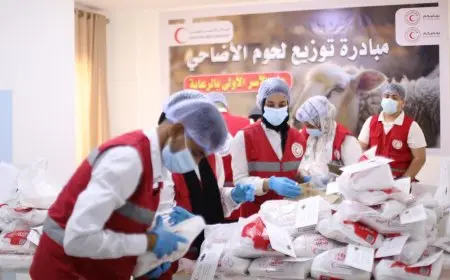 الهلال الأحمر يدعم 20 ألف أسرة محتاجة في العيد من خلال توزيع الأضاحي على الأسر الأولى بالرعاية