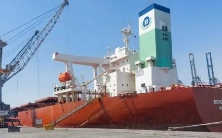 ميناء السخنة يشهد حدثًا تاريخيًا باستقبال أكبر سفينة صب جاف بحمولة تتجاوز 180 ألف طن من الحديد!