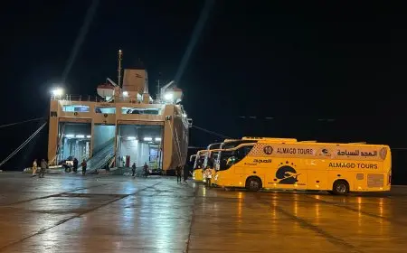 عودة أول دفعة من حجاج البر عبر ميناء نويبع البحري: 295 حاجًا في 8 باصات!