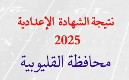 نتيجة الصف الثالث الإعدادي 2025 محافظة القليوبية برقم الجلوس وطرق الاستعلام وتوزيع الدرجات