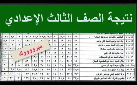 نتيجة ثالثة إعدادي.. نتيجة الصف الثالث الإعدادي الترم الثاني 2025 محافظة القاهرة عبر الموقع الرسمي لوزارة التربية والتعليم