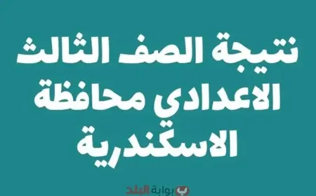 نتيجة الصف الثالث الإعدادي الترم الثاني 2025 محافظة الإسكندرية PDF الشهادة الاعدادية بالاسم ورقم الجلوس