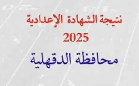 النجاح للطلاب.. نتائج الشهادة الإعدادية محافظة الدقهلية تظهر رسميًا! استعلم عن نتيجتك برقم الجلوس الآن!