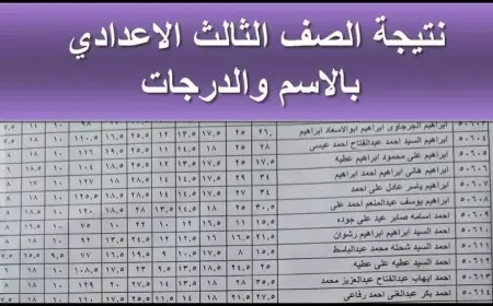 نتائج الصف الثالث الإعدادي متاحة الآن بالاسم اكتشف نتيجتك برقم الجلوس لعام 2025!