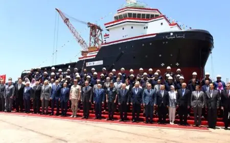 شركة ترسانة الإسكندرية تطلق القاطرة الأولى «إسماعيلية 1» لدعم هيئة قناة السويس