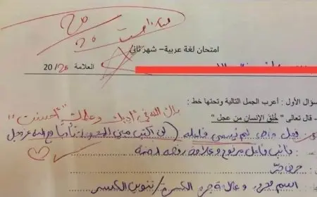 طالب مبدع يثير ضجة على السوشيال ميديا بإجابته الطريفة في امتحان: يسلم اللي رباك!