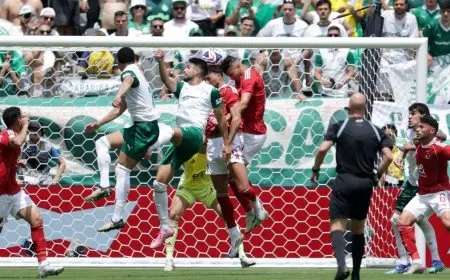 بالميراس يُفاجئ الأهلي بهدفين مفاجئين والحكم يتدخل لإيقاف المباراة!