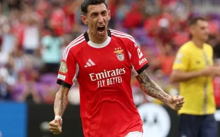 “دي ماريا يقود بنفيكا لاكتساح أوكلاند بعد أطول غياب في المونديال!”