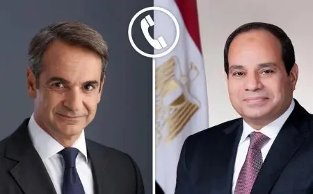 الرئيس السيسي ورئيس الوزراء اليوناني يناقشان الأوضاع الإقليمية بعد الحرب الإيرانية الإسرائيلية في اتصال هاتفي