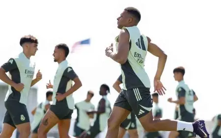مبابي يعود للتدريبات مع ريال مدريد بعد تعافيه من العارض الصحي في مونديال الأندية
