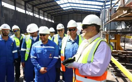 “الرئيس التنفيذي لهيئة البترول يقوم بجولة تفقدية لأرصفة ميناء الدخيلة وجونة البترول”