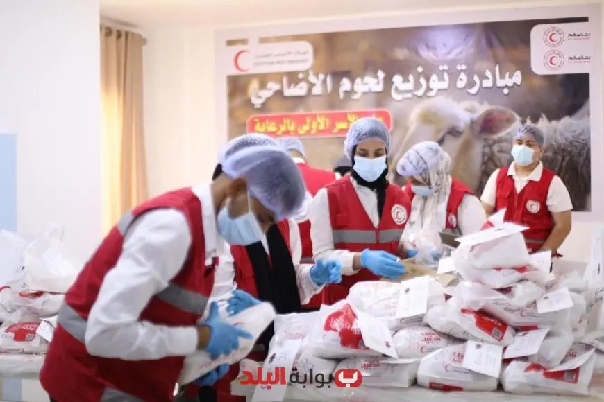 الهلال الأحمر يدعم 20 ألف أسرة محتاجة في العيد من خلال توزيع الأضاحي على الأسر الأولى بالرعاية