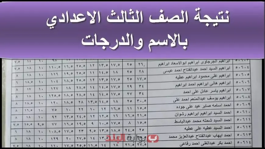 تعليم الجيزة.. نتيجة الصف الثالث الإعدادي 2025 محافظة الجيزة برقم الجلوس عبر موقع مديرية التربية والتعليم