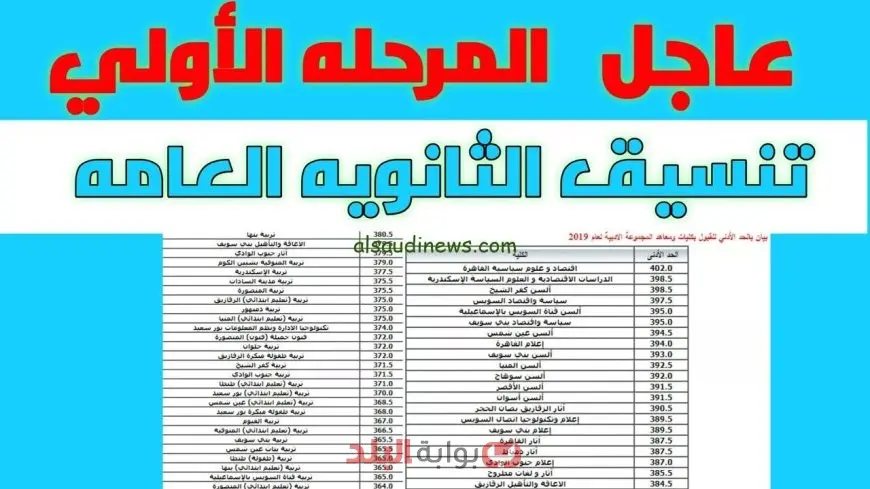 تنسيق القبول في الثانوية العامة 2025 في القاهرة والجيزة ودرجات الحد الأدنى الرسمية والخاصة والخدمات