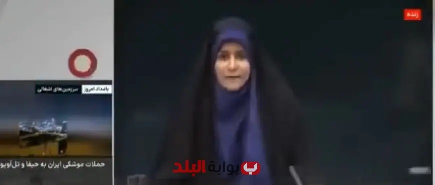 شاهد لحظة استهداف التلفزيون الإيراني من قبل جيش الاحتلال وهروب المذيعة على الهواء مباشرة!