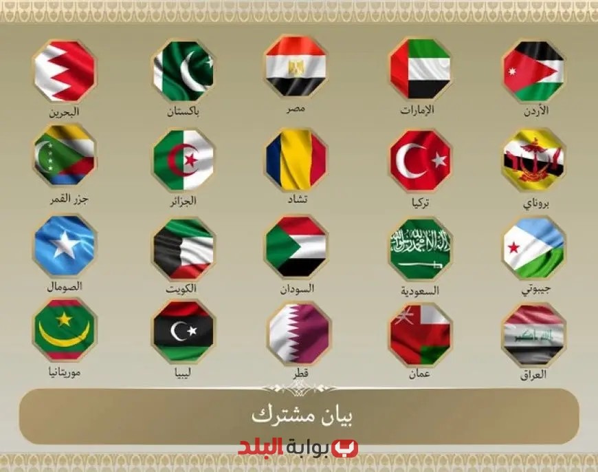 “20 دولة إسلامية تتحد في بيان مشترك: إدانة قوية للهجمات الإسرائيلية على إيران”