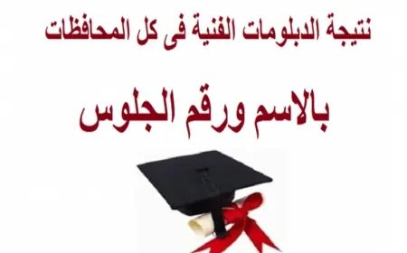 اكتشف الآن.. نتيجة الدبلومات الفنية 2025 حسب التخصص باستخدام رقم الجلوس عبر بوابة التعليم الفني