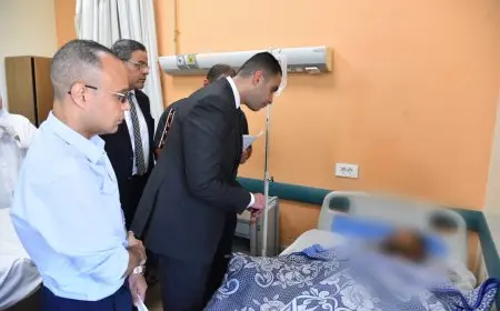 نائب وزير الصحة يُطمئن على حالة 9 مصابين في حادث المنوفية ويشدد على ضرورة تعزيز الرعاية الطبية لهم